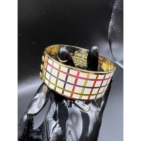 COACH Tattersall Plaid Bangle - Picture 4 of 9